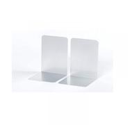MAUL Serre-livres aluminium (2 pièces) 10x8x10 cm – Design élégant argenté, protège meubles