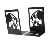 Lot de 2 serre-livres antidérapants en forme de chat pour étagères, table, salon, style B