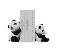 Lot de 2 Serre-Livres de Panda de Lecture, Statues de Panda Classiques en résine, Serre-Livres Mignons en résine créative, Figurines d'animaux de Dessin animé, Serre-Livres antidérapants