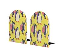 Lot de 2 serre-livres en bois jaune pour étagères, serre-livres en bois antidérapant pour maison, bureau, étude, décoration