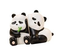 Lot de 2 serre-livres en forme de panda mignon pour décoration de bureau ou de maison