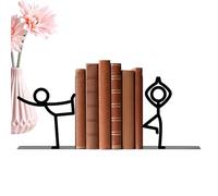 Lot de 2 serre-livres en forme humaine en métal durable et antidérapant pour bureau, école, bibliothèque, cuisine, décoration d'intérieur