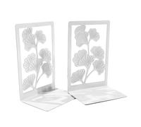 Lot de 2 serre-livres en métal robuste pour étagères, feuilles creuses pour maison, bibliothèque, bureau