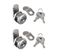 Lot de 2 serrures à came pour boîte à outils à clés identiques de 1,6 cm pour camion, boîte à outils, distributeur automatique, tiroir, boîte à outils, boîte aux lettres, serrures ATM de rechange