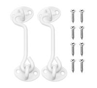 Lot de 2 serrures à crochet de porte, crochets de porte et loquets à œillets, serrures de porte en acier inoxydable, crochets de porte rotatifs, crochets de porte de cabine en acier inoxydable pour