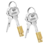 Lot de 2 serrures à douille avec clé pour ceinture de chasteté et Portes de Casier, Design Invisible et Étanche, Inclut 4 Clés, Matériaux Durables en Laiton et Acier Inoxydable, portes de casier