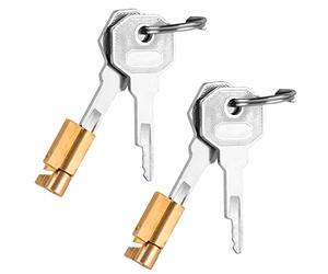 Lot de 2 serrures à douille avec clé pour ceinture de chasteté, portes de casier en bronze