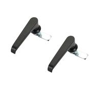 Lot de 2 serrures d'armoire à poignée, serrures d'armoire de commande, serrures de poignée de porte d'armoire de distribution (noir)