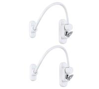 Lot de 2 serrures de fenêtre et de porte, entrebâilleurs de sécurité pour enfants et bébés, pour usage domestique public avec vis et clés