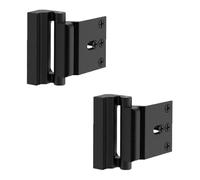 Lot de 2 serrures de porte de sécurité pour maison, serrures de renfort de porte, boulons de porte de sécurité haute résistance, serrure de cadre pour loquet de porte battante vers l'intérieur (BK)