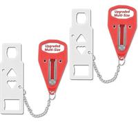 Lot de 2 serrures de porte portables de sécurité pour la maison, les voyages pour plus de sécurité et d'intimité, parfaits pour les voyages, les hôtels, la maison, les appartements, les universités,
