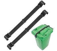 Lot de 2 serrures de poubelles réglables, double crochet pour poubelles, fermeture réutilisable, organisateur de déchets en plein air, sécurité animale, poubelle d'extérieur universelle