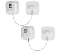 Lot de 2 serrures de réfrigérateur avec mot de passe numérique - Serrures de sécurité pour enfants - Serrures autocollantes pour porte de congélateur, tiroir, armoire, fenêtre, sans perçage, blanc