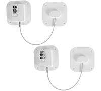 Lot De 2 Serrures De Réfrigérateur Avec Mot De Passe Numérique-Serrures De Sécurité Pour Enfants-Serrures Autocollantes Pour Porte De Congélateur,Tiroir,Armoire,Fenêtre,Sans Perçage,Blanc