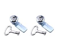 Lot de 2 serrures électriques pour porte d'armoire - En alliage de zinc - Avec clé - Multifonction - Pour poubelle à roulettes (clé à douille de type S)