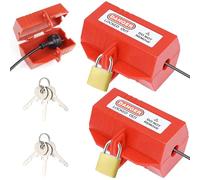 Lot de 2 serrures verrouillables pour machine à laver, avec serrure, en plastique de qualité supérieure, pour câble d'alimentation, coffre-fort