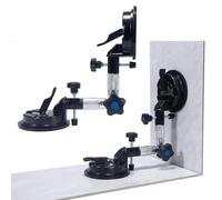 Lot de 2 sertisseurs d'angle droit sans couture avec ventouses de 15,2 cm, outil d'installation de carrelage de granit à 90 degrés pour assemblage et nivellement de pierre, marbre, dalle de verre