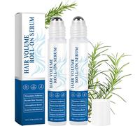 Lot de 2 sérums de croissance des cheveux au romarin - Roll On - Sérum de croissance des cheveux au romarin - Sérum bloquant le cuir chevelu - Favorise le flux d'oxygène