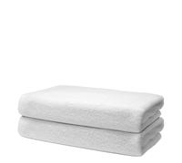 Lot de 2 Serviettes de Bain 70x140cm | Ensemble de Serviettes de Douche Grande Taille | 100% Coton Premium | Epais 500g/m2 | Linge de Bain Doux & Absorbant | Oeko-TEX | Marque Ôhm | Blanc