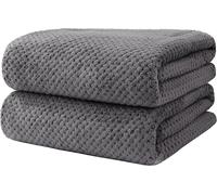 Lot De 2 Serviettes De Bain En Microfibre Ultra Douces,Très Absorbantes,Légères Et À Séchage Rapide,Pour Le Corps,Le Sport,Le Yoga,Le Spa,Le Fitness,(68,6 X 137,2 Cm),Gris