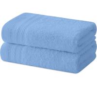 Lot De 2 Serviettes De Bidet,Serviettes De Bain,Petites Serviettes,100% Coton,480 G/M²,Dimensions 30 X 50 Cm,Bleu Ciel