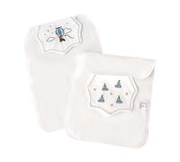 Lot de 2 serviettes de dossier en coton respirant pour bébé Produit essentiel absorbant la transpiration Écharpe arrière douce Serviette pour bébé