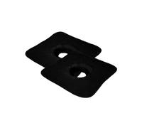 Vivezen - Lot de 2 serviettes de tête pour table de massage, housse de protection avec trou visage - 35 x 35 cm - 100% polyester - Plusieurs coloris