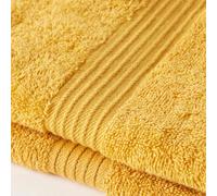 TODAY Lot de 2 Serviettes de Toilette 50x90 cm 100% Coton Ocre