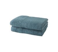 TODAY Lot de 2 Serviettes de Toilette 50x90 cm 100% Coton- Paon