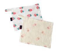 Lot de 2 serviettes de visage carrées en coton pour bébé Mouchoir haute absorption Serviette salvial Bavoir pour l'allaitement 20 x 25 cm