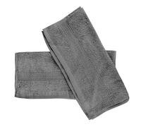 Lot de 2 serviettes d'invité en coton 500 gr/m2 30x40 cm LAGUNE gris, par Soleil d'ocre