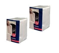 Lot de 2 serviettes en cellulose - Pliées en 1/8 - Blanc - 12 x 8,5 cm - Pour bistro - Dîner - Food Gastro - Gastronomie - Compatible avec les distributeurs Cabanaz