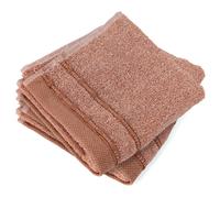 Lot de 2 serviettes invité 100% coton 33x50cm VIVID marron Terre cuite