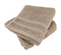 Lot de 2 serviettes invité 33x50 cm EFFICIENCE PURE marron Roble