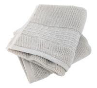 Lot de 2 serviettes invité 33x50 cm pur coton collection MELLOW beige
