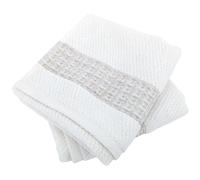 Lot de 2 serviettes invité 33x50 cm pur coton collection MELLOW blanc