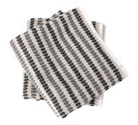 Lot de 2 serviettes invité à rayures 33x50 cm 100% coton collection BREEZE gris