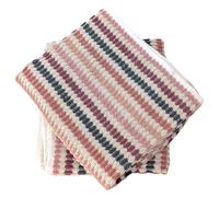 Lot de 2 serviettes invité à rayures 33x50 cm 100% coton collection BREEZE rose