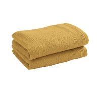 Lot de 2 serviettes invité éponge ""Spa"" 30 x 50 cm / 400 gr/m² - ""Spa"" Jaune Maîs