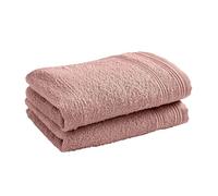 Lot de 2 serviettes invité ""Spa"" 30 x 50 cm / 400 gr/m² - ""Spa"" Vieux Rose