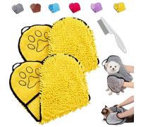 Lot de 2 serviettes pour animaux de compagnie ultra absorbantes et sèches, en microfibre, super absorbante, serviette de bain pour animaux de compagnie, pour chats et chiens, durable, séchage rapide
