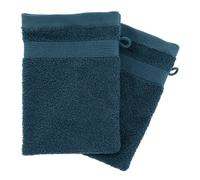 Lot de 2 serviettes pour le visage, 15 x 21 cm, 100 % coton, 450 g/m², bleu de la mer Égée