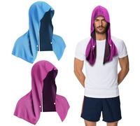 Lot de 2 serviettes rafraîchissantes à capuche - Pour le sport, le golf, le camping, la plage, l'extérieur