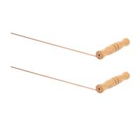 Lot de 2 Set de de Baguettes de Sourcier en Bois et Laiton pour Divination | Couleur Or, Applications Eau et Enquête Paranormale, Ensemble Fiable et Polyvalent