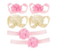 Lot de 2 Set de Sets de Ensembles Bandeaux à Fleurs en Tissu | Style Délicat, Confort Maximal, Usage Polyvalent, pour -né et Tout-petit