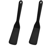 Lot de 2 Set Spatule En Silicone RéSistant à La Chaleur,Spatule de Pot en Silicone à Manche,Flipper Résistant à La Chaleur,Antiadhésif Spatule,Spatule de Cuisson pour Omelette,Steak,Sandwich