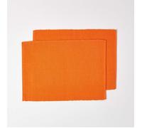 Lot de 2 sets de table 100% coton Orange