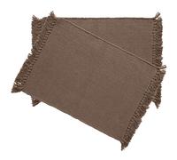 Lot de 2 sets de table à franges 33x46 cm PAPEETE marron Havane