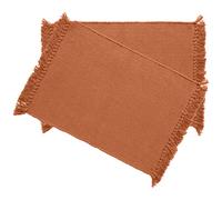 Lot de 2 sets de table à franges 33x46 cm PAPEETE marron Terre cuite