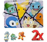 Lot de 2 sets de table américains plastifiés sous assiette maternelle pour petit déjeuner et déjeuner enfants pour POKEMON